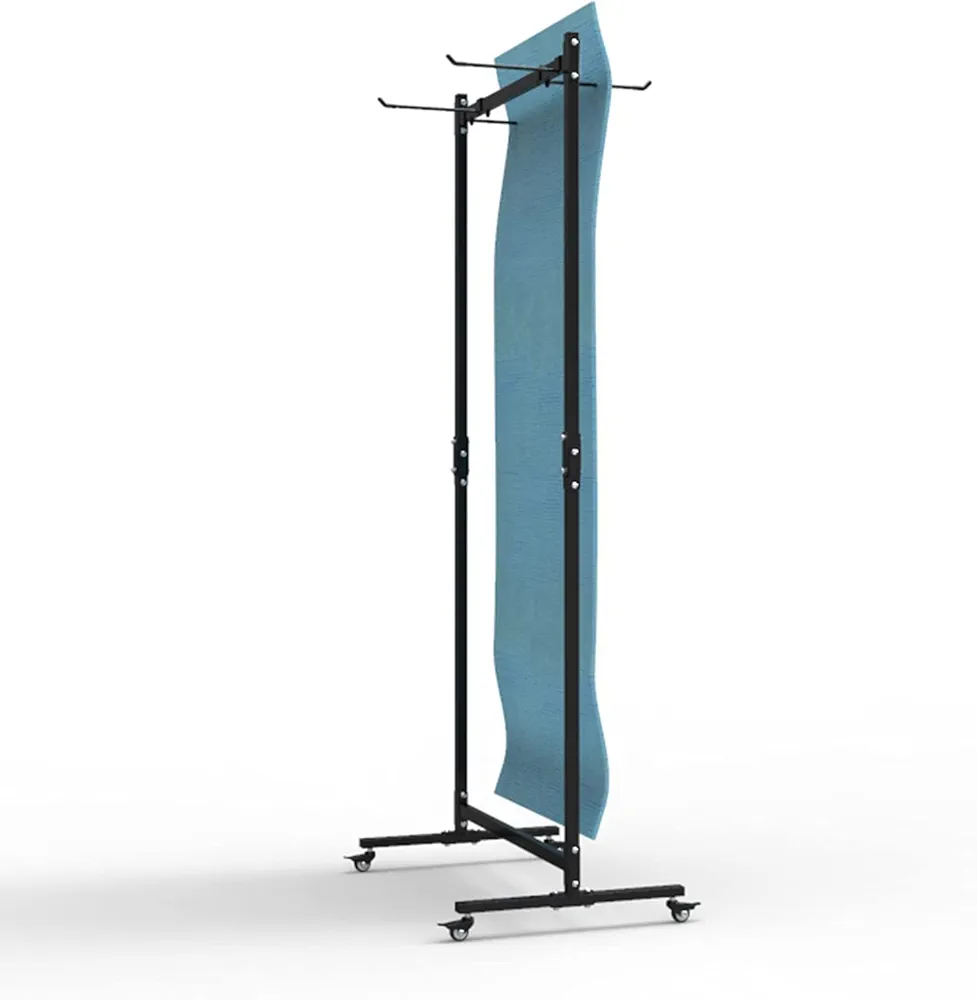 Extra Large Yoga Mat Standing Holder, Commercial Metal Storage Cart for 40 Exercise Mat/Pilates Mats, for Home Gym & Fitness Club Organize