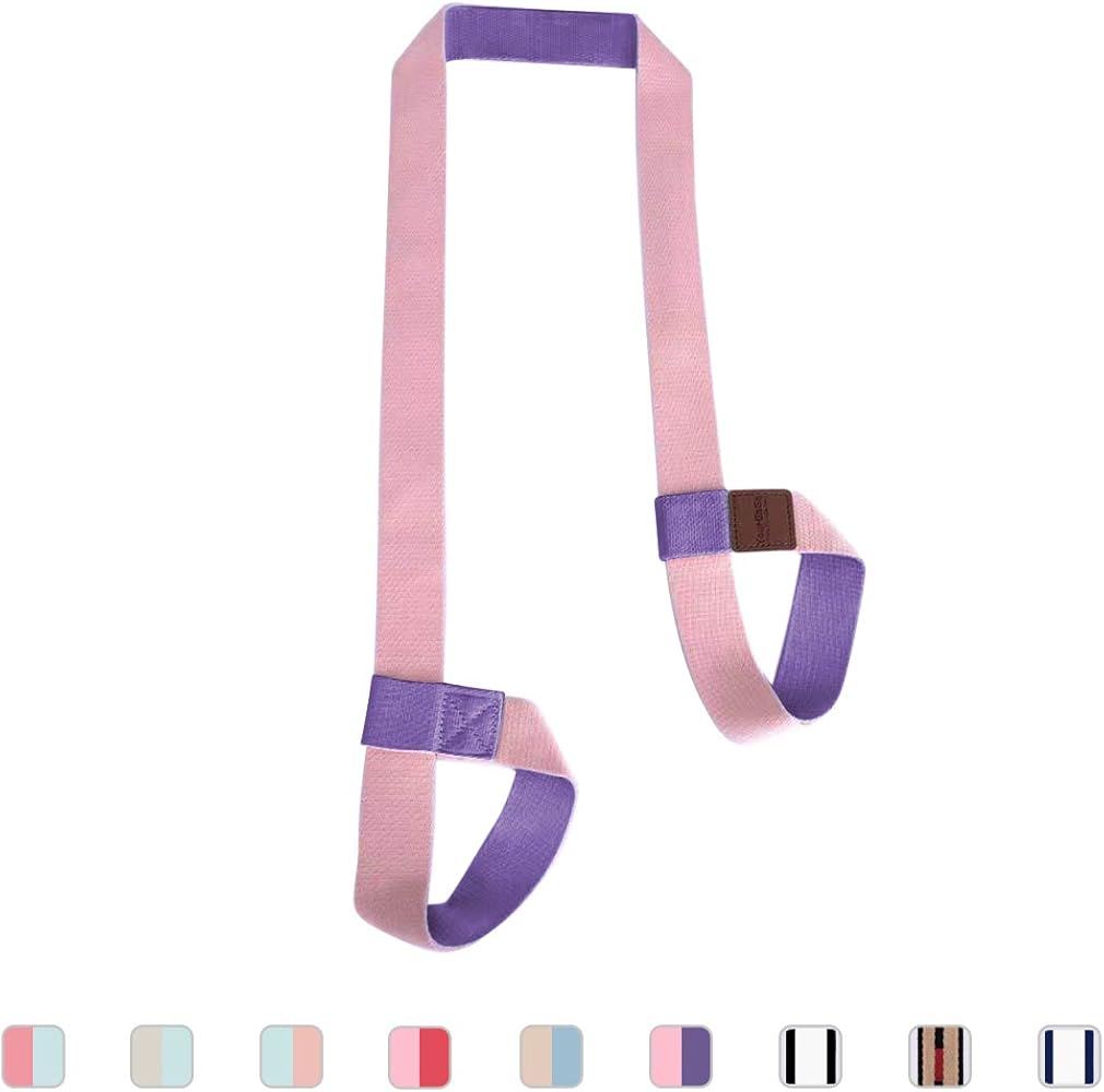 Yoga Mat Strap/Sling Adjustable Yoga/Exercise Mat Carrier, Macaron Style Colors, Made of Durable Comfy Cotton Strap Only