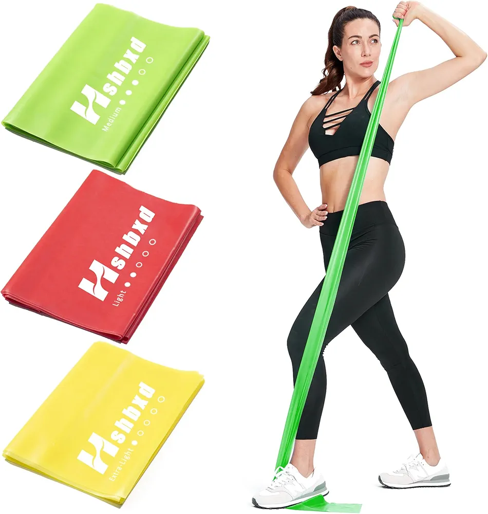 Resistance Bands Set, Latex-Free Exercise Bands for Working Out, Professional Physical Therapy Bands, Elastic Bands for Stretching, Suitable for Rehab, Yoga, Pilates, Gym, Home Exercise