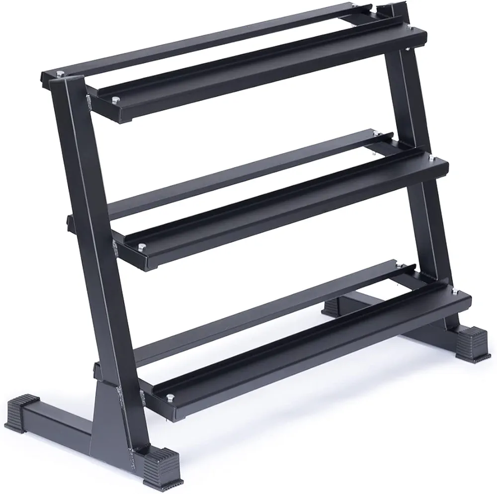 Living.Fit Dumbbell Rack, 3-Tier Steel Dumbbell Rack Weight Storage,Made of Steel, Heavy Duty Dumbbell Storage