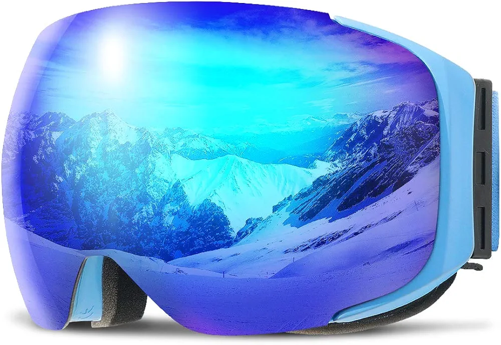 COPOZZ Ski Goggles, G2 Magnetic Snowboard Goggles, Polarized OTG UV400 Skiing Goggles for Options