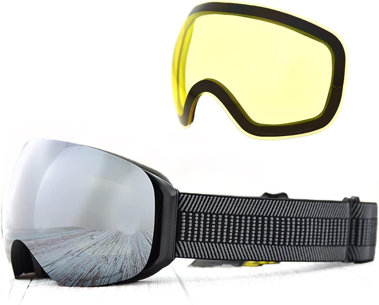 Magnetic adsorption lens anti fog Ski goggles Two lenses can be replaced Anti-fog UV Protection Ultra HD Comfy