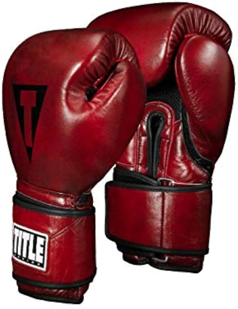 TITLE Boxing Blood Red Leather Bag Gloves - Boxing Gloves, Punching Bag Gloves, Kickboxing Gloves, Punching Gloves, Heavy Bag Gloves, Boxing Gloves Men, Boxing Gloves Women, Boxing Equipment