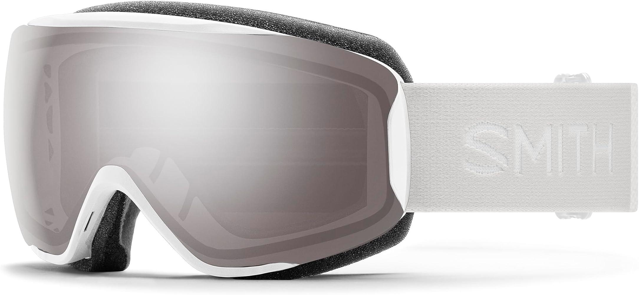 SMITH Unisex Adult Moment Snow Sport Goggle - White Vapor Frame | ChromaPop Sun Platinum Mirror Lens