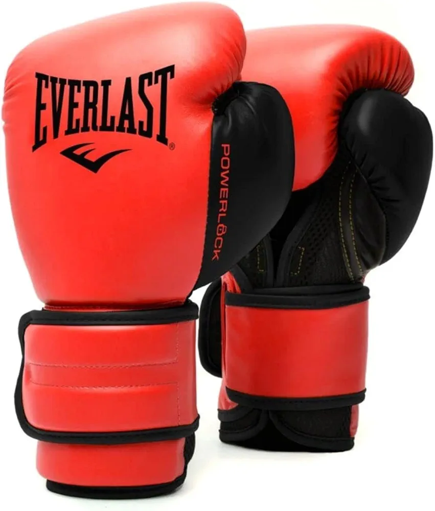 Everlast Powerlock 2 Boxing Gloves | Pro Flight Gloves | Secure Fit Hook and Loop with Triple-Layer Foam & Wrist Support for Injury Prevention | Heavy Bag & Speedbag Training (12oz | Red)