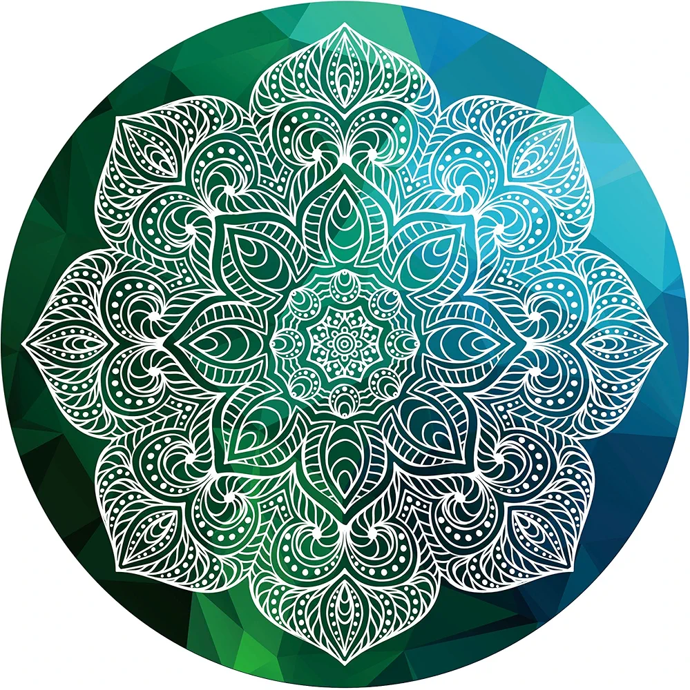 Pilates Mat Round Oversize Yoga Mat Suede Rubber Non-Slip Dia 140cm Exercise Mat Meditation Mat Workout Mat for Home Outdoor