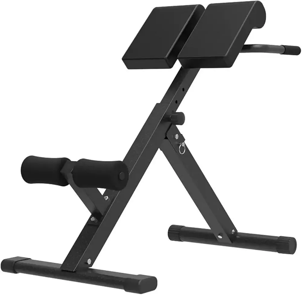 Foldable Roman Chair Adjustable Hyperextension Bench Multifunction Back Extension Machine Abdominal Exercise Leg Strength Trainer Exercise Chair For Home Gym