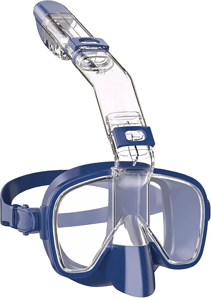 W WSTOO Multifunctional Snorkel Swim Mask That Allows You to Breathe Through Your Nose,180 Degree Panoramic View,Anti-Fog Anti-Leak with Camera Mount,Best Gift for Summer Holiday Travelers