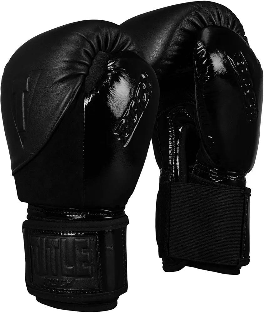 TITLE BLACK® Blitz-Fit Boxing Gloves, Black, 12 oz