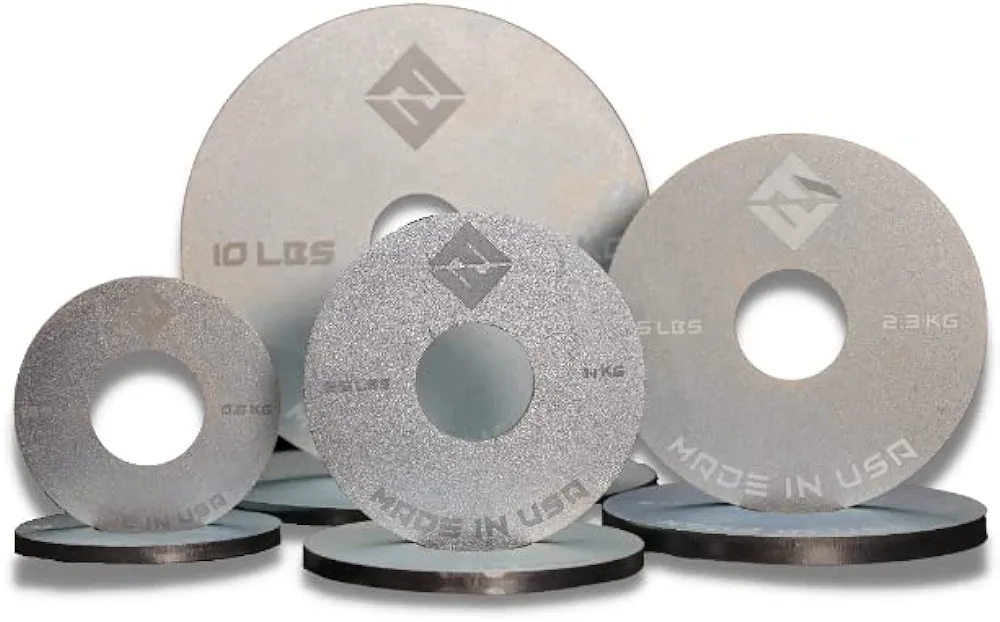 F&F STEEL Change Plate Set - 1.25LB 2.5LB 5LB 10LB - Fully Calibrated Steel Weight Plates For Cross, Strength, and Olympic Lift Training