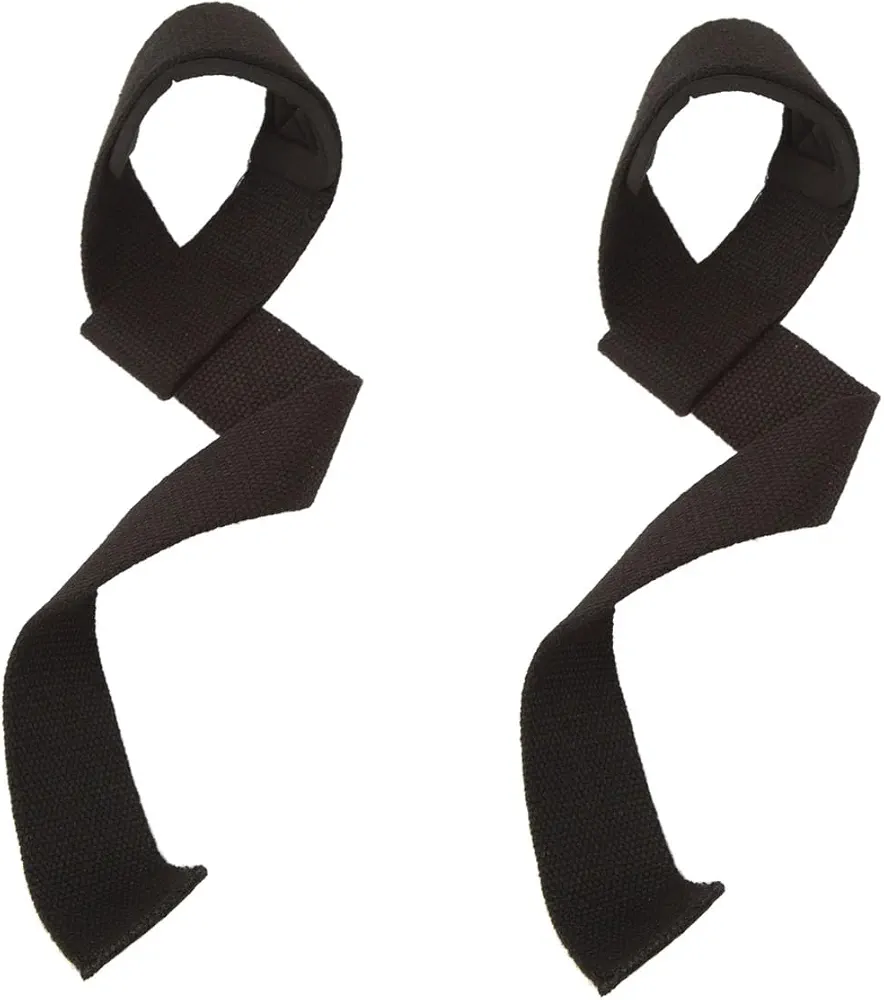 1pair Barbell Straps, Practical Comfortable Olympic Lifting Straps for Weightlifting Bodybuilding and Strength Training