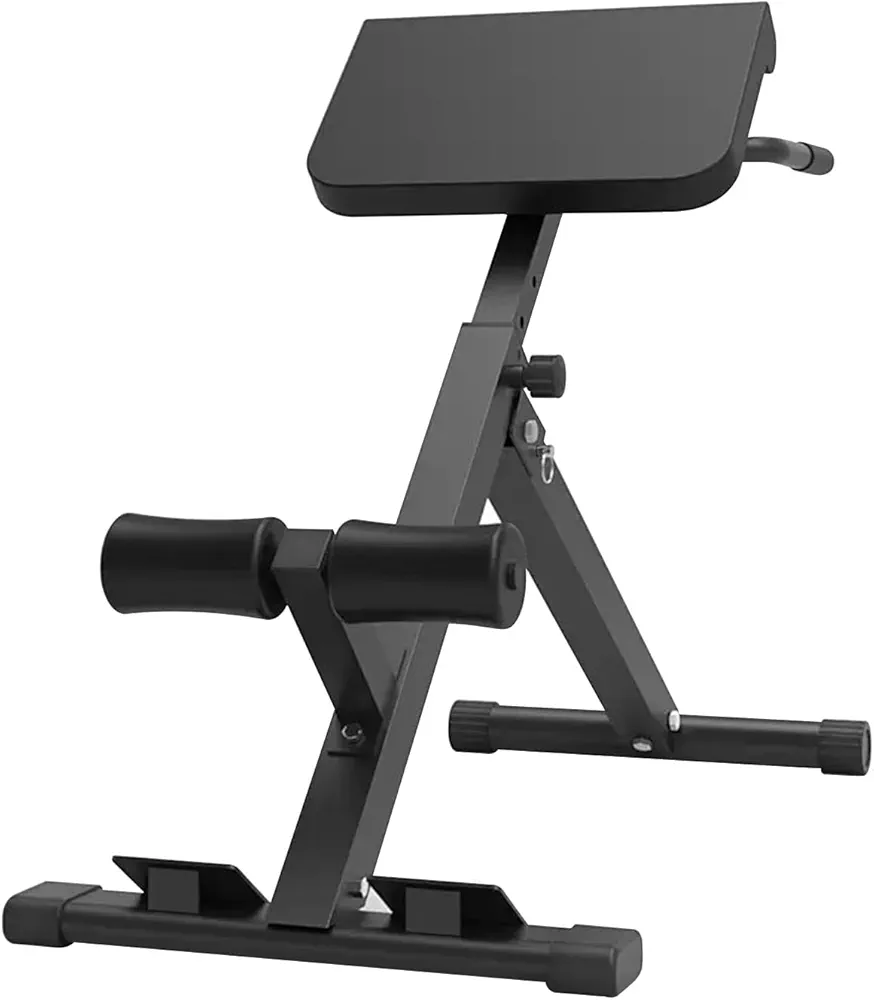 Foldable Roman Chair Adjustable Hyperextension Bench Multifunction Back Extension Machine Abdominal Exercise Leg Strength Trainer Exercise Chair For Home Gym Max 264Lbs