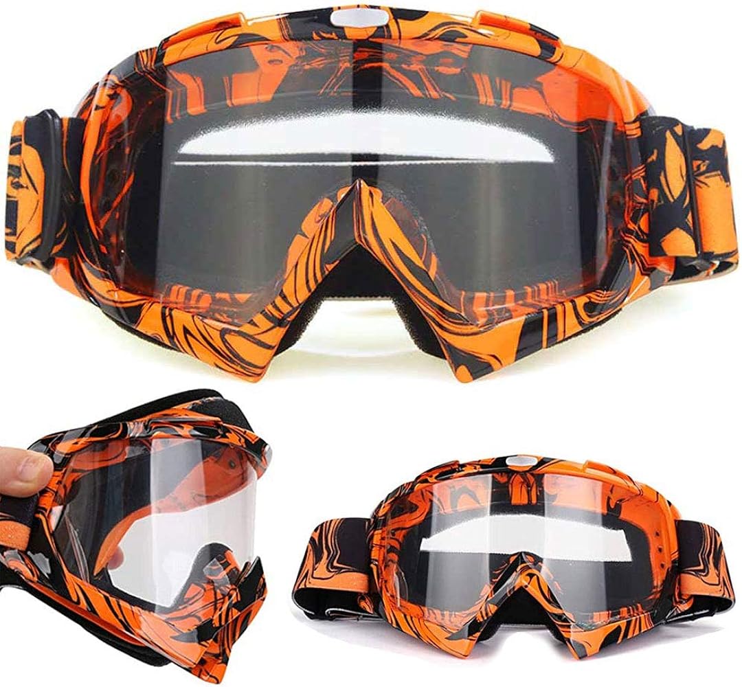 Motocross Motorcycle Goggles Bike Off Road Racing Goggle Anti-Scratch Dustproof Bendable UV400