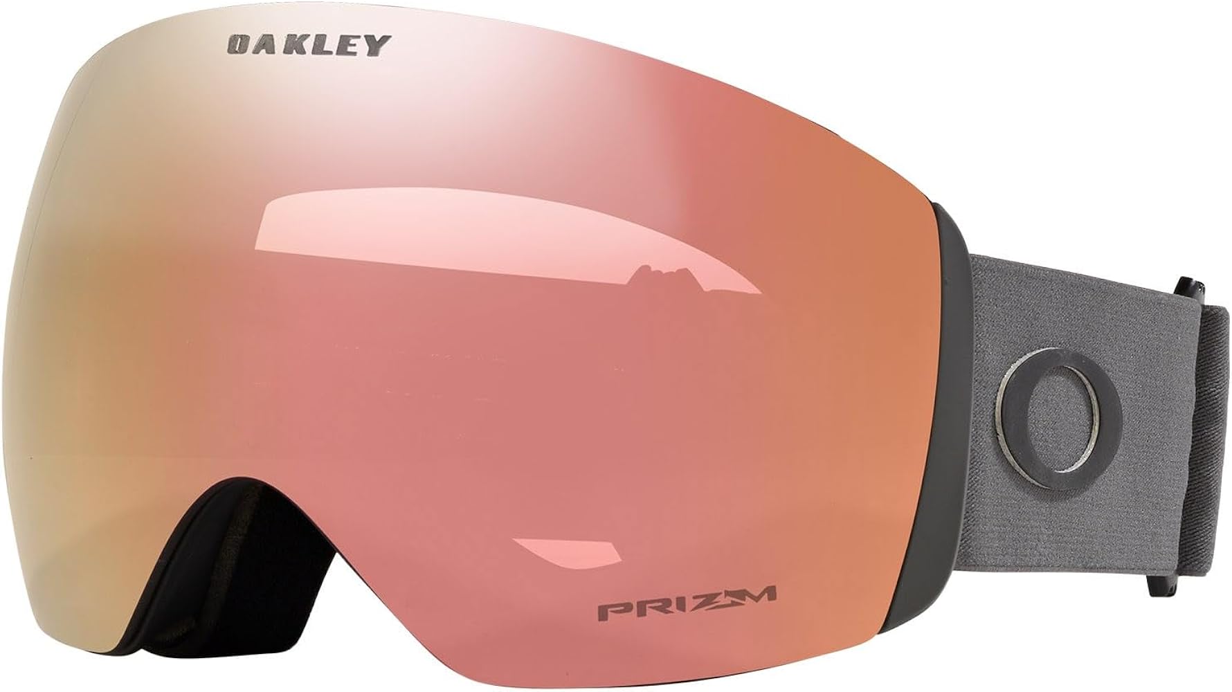 Oakley Flight Deck L Prizm Snow Goggles Forged Iron with Prizm Rose Gold Lens + Case