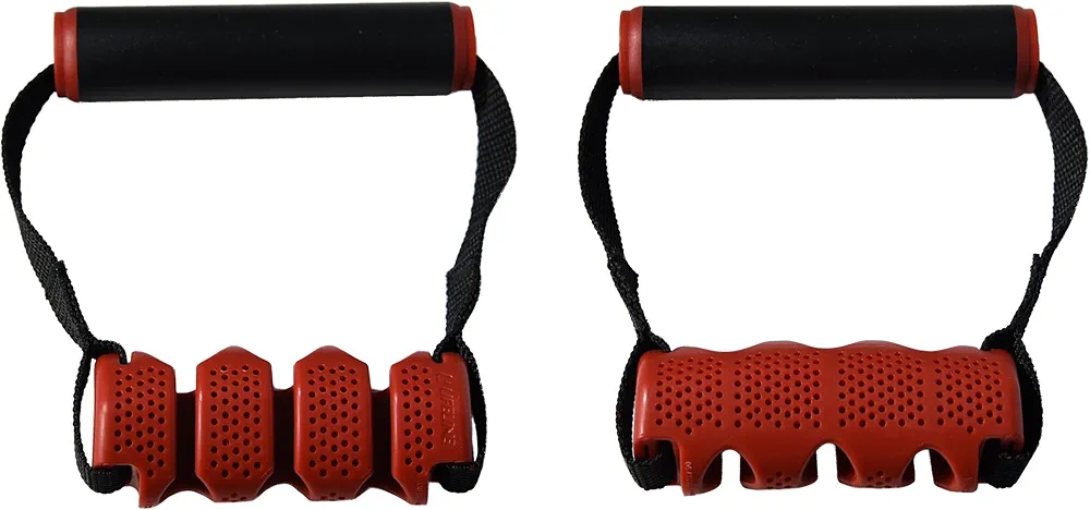 Lifeline Triple Cable Pocket Max Flex Handle with Triple Cable Pocket for Safe, Customizable Resistance, Black/Red, 3