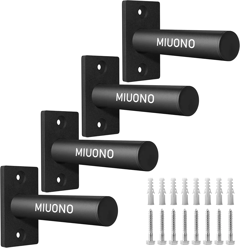 Weight Plate Holder, Wall Mounted Weight Rack Storage for 2" Olympic Weight Plate, 4 Pack Home Gym Organizer (Upgraded Larger Screws)