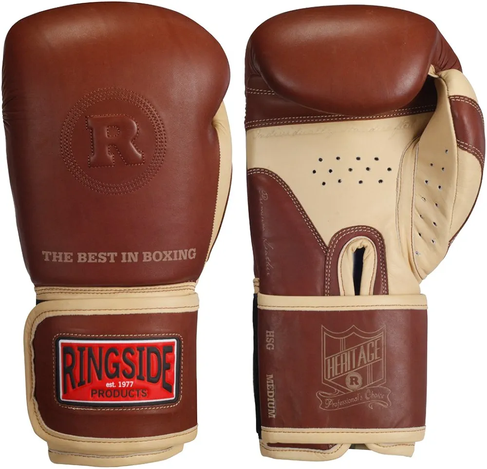 Ringside Heritage Genuine Leather Boxing Training Sparring Gloves