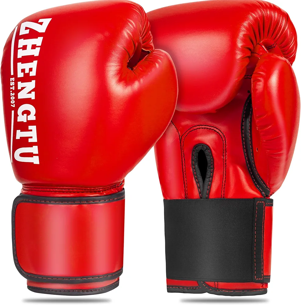 Boxing Gloves for Women, PU Leather, Muay Thai Training,Sparring,Fighting Kickboxing, Heavy Bag Gloves for Ladies,8-14 oz