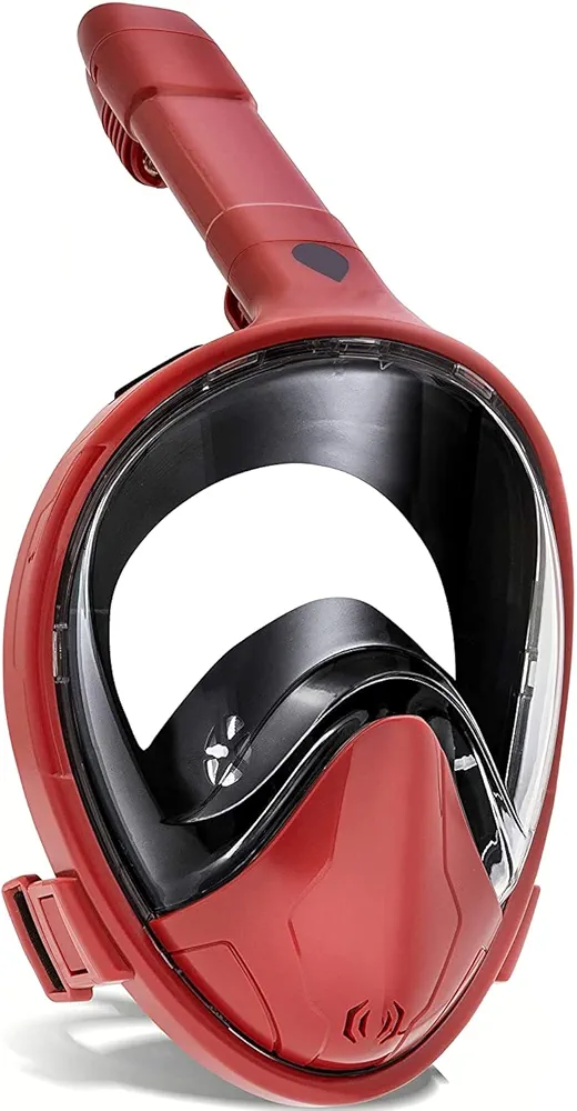 Full Face Design Snorkel Mask Sports Camara Compatible Upgraded Scuba Mask w/Foldable Tube and Wide 180° Lens