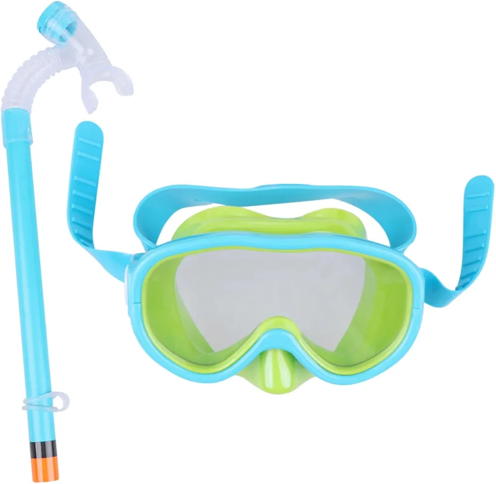 Swimming Goggles Face Mask Goggles Snorkeling Goggles Snorkeling Swimming Glasses Breathing Tube Swimming Glasses Diving Goggles Blue