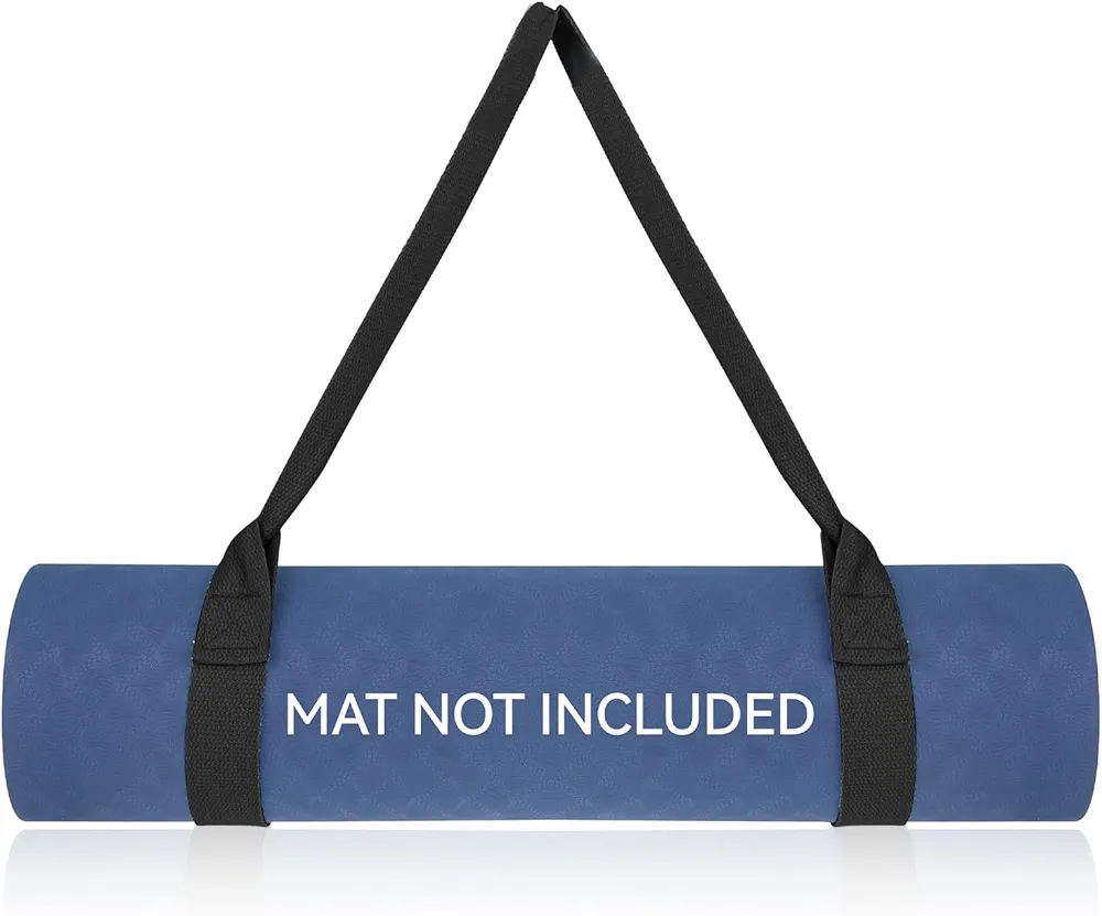 Black Yoga Mat Straps, Yoga Strap for Carrying Mat Multi-purpose Yoga Mat Holder Sling Adjustable Straps Yoga Mat Holder Sling for Most Size Mats (Yoga Mat Not Included)