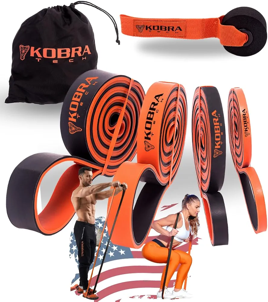 Durable Resistance and Pull Up Bands | Comprehensive Workout Bands Set with Included Door Anchor | Ideal for Muscle Training, Physiotherapy, and Body Shaping | Men's and Women's Ultimate Fitness Tool