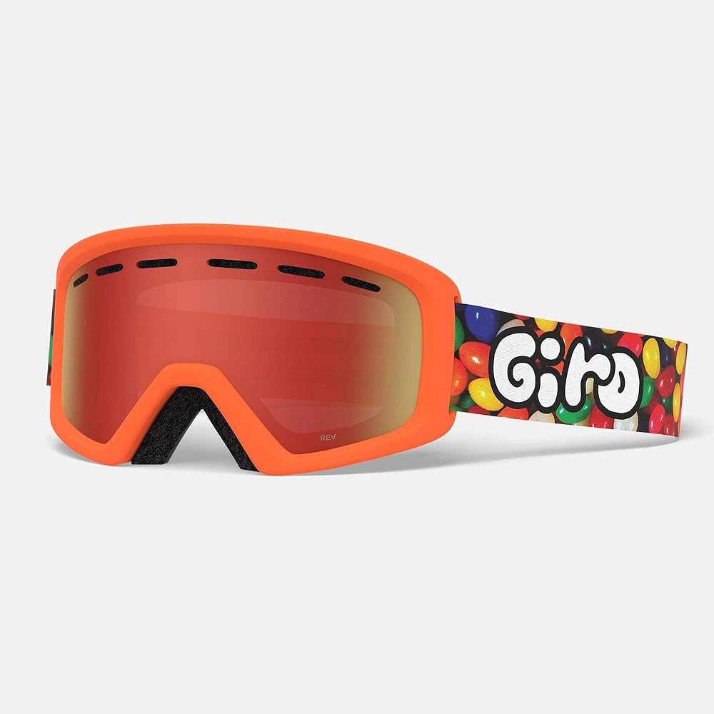 Giro Rev Youth Snow Goggles - Jelly Strap with Amber Scarlet Lens (2021), 7119901