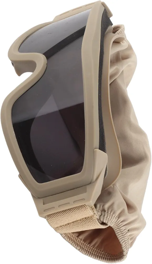 VBESTLIFE Desert Locust Goggles Desert Locust Glasses Windproof Sand Proof Outdoor Goggles with 2 Lens Khaki for Motorcycle Cycling Paintball Hunting, VBESTLIFErbvsamk8yo