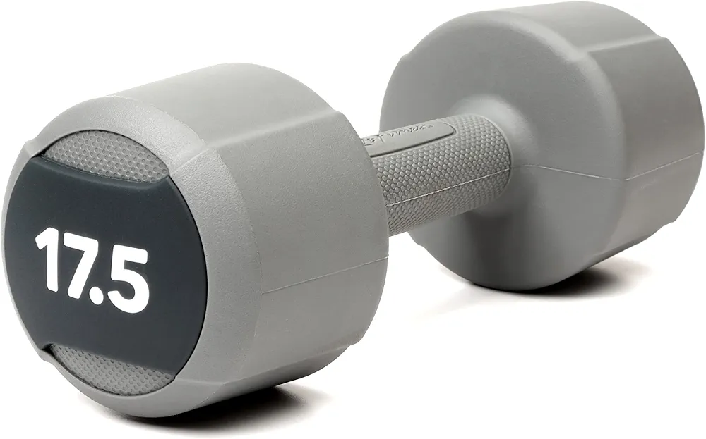 LIFE FITNESS STUDIO INDIVIDUAL GREY URETHANE 17.5LB DUMBBELL