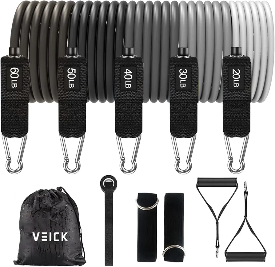 VElCK Resistance Bands, Exercise Bands, Resistance Bands for Working Out with Handles, Workout Bands for Men Women, Exercising Bands for Fitness Weights Work Out at Home