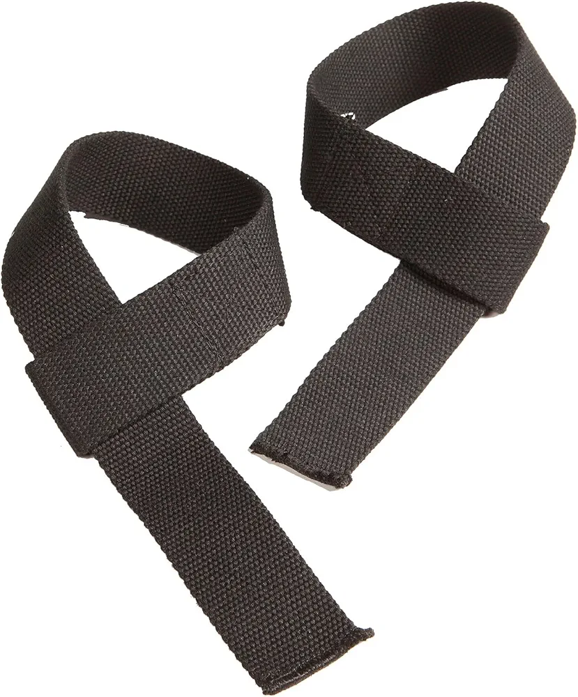 GoFit Cotton Support Wrist Straps - Weight Lifting, Black, GF-CWS
