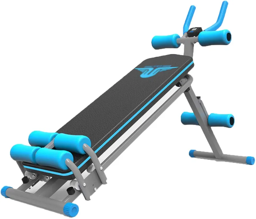 Weight Bench Foldable, Press Exercise Gym Bench Adjustable Sit Up Incline Abs Benchs, Flat Bench for Weightlifting and Strength Training,Black