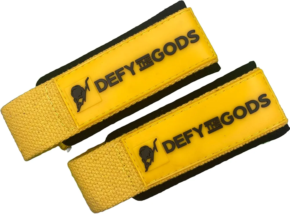 Defy The Gods Pull Wraps for Weightlifting, Cross-Training - Premium Quality Lasso Wrist Straps for Wrist Stability and Wrist Support in Strength Training, Pull Exercises