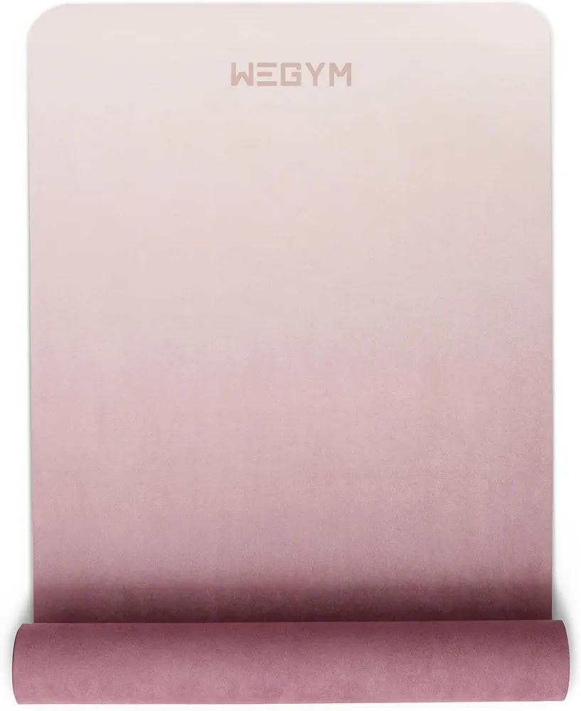 Yoga Mat, 4mm Cushioned Exercise Mat for Yoga, Pilates, Home Workouts - Anti Slip Yoga Mat, Polyurethane Yoga Mat, Suede Yoga Mat with Carrying Strap