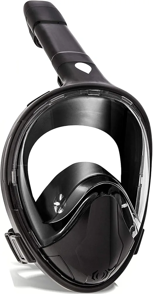Full Face Design Snorkel Mask Sports Camara Compatible Upgraded Scuba Mask w/Foldable Tube and Wide 180° Lens