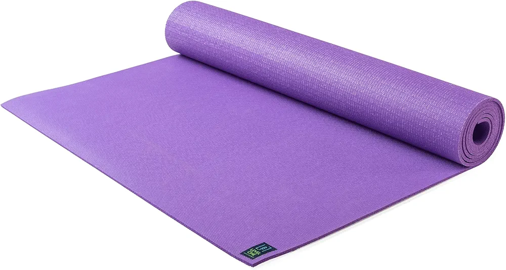 JadeYoga Level One Yoga Mat - Secure Grip, Comfortable & Durable Exercise Mat for Beginners - Portable Padded Mat - Fitness Mat for Yoga, Pilates, Stretching, Home Workout and More