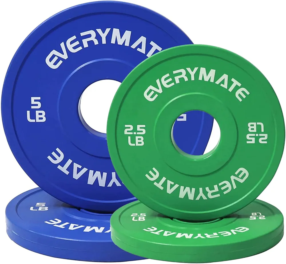 Change Weight Plates Fractional Plate Olympic Bumper Plates for Cross Training Weight Plates Steel Insert Strength Training Weight Plates Weight Loss Sold 1.25LB 2.5LB 5LB