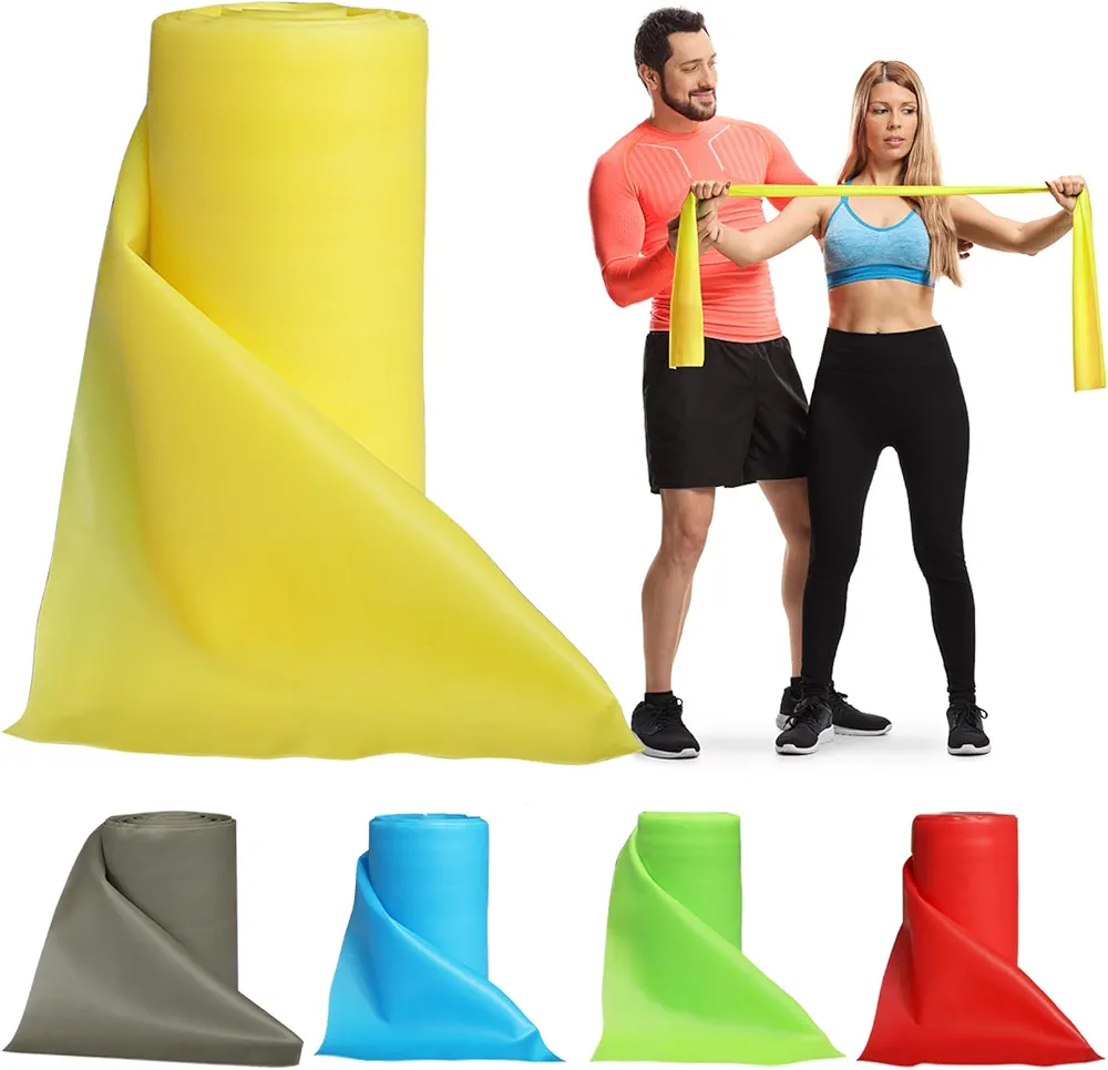 Resistance Bands Professional Bulk Rolls. Elastic Physical Therapy Band. Resistance Bands Elastic Exercise Bands for Recovery, Physical Therapy, Yoga, Pilates, Rehab,Fitness
