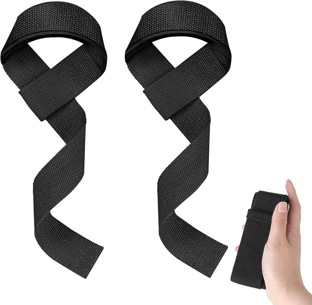 Lifting Wrist Straps for Weightlifting, Gym Cotton Wrist Lifting Straps Grips Band with Neoprene Cushioned Wrist Padded for Workout, Bodybuilding, Powerlifting, Strength Training, & Deadlifts for Men & Women