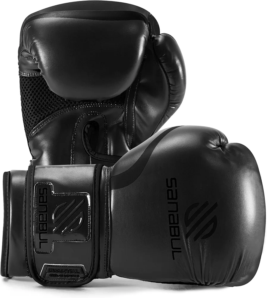 Sanabul Essential Gel Boxing Gloves Kickboxing Gloves for Men & Women Boxing Training & Sparring Gloves Muay Thai and Heavy Bag Training