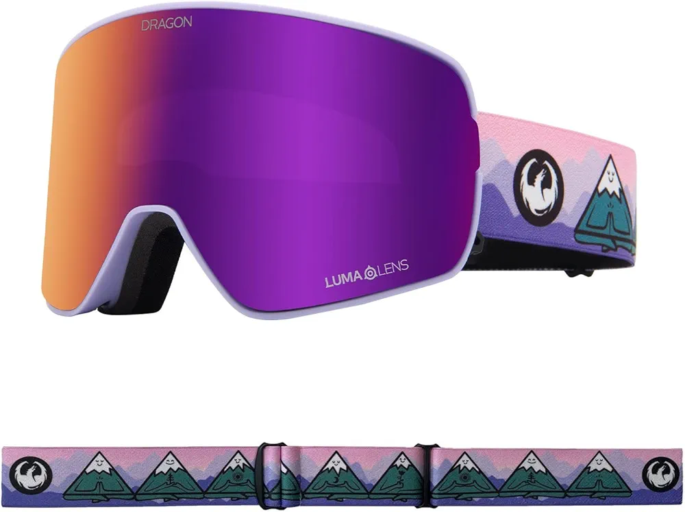 Dragon Unisex Snowgoggles NFX2 with Bonus Lens - Fasani 21 with Lumalens Purple Ion + Lumalens Violet, Medium, (NFX2 Bonus)