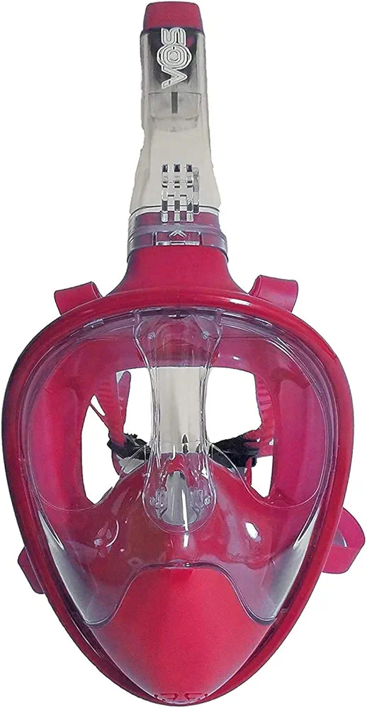 Vos Full Face Snorkel Mask for Kids and Adults | 180°Panoramic View/Anti-Fog/Anti-Leak Scuba mask with Camera Mount | Snorkeling Gear for Adults