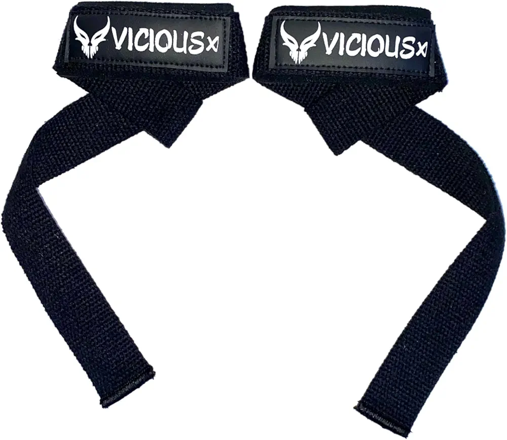 Wrist straps for Weightlifting, Bodybuilding straps, Powerlifting straps, Strength Training, wrist wraps for weightlifting, gym wrist straps - Padded Neoprene with 22 inch Cotton