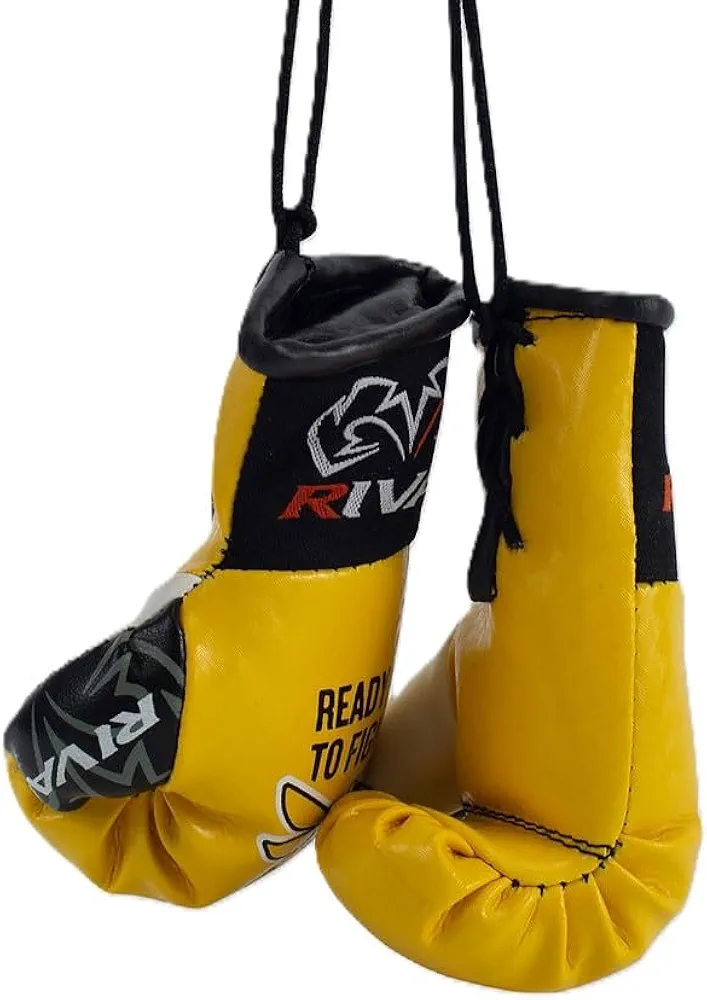 RTF & Rival Mini Boxing Gloves by Oleksandr Usyk, Car Rear View Mirror Pendant, Sporty Hanging Ornament, Colorful Car Accessories