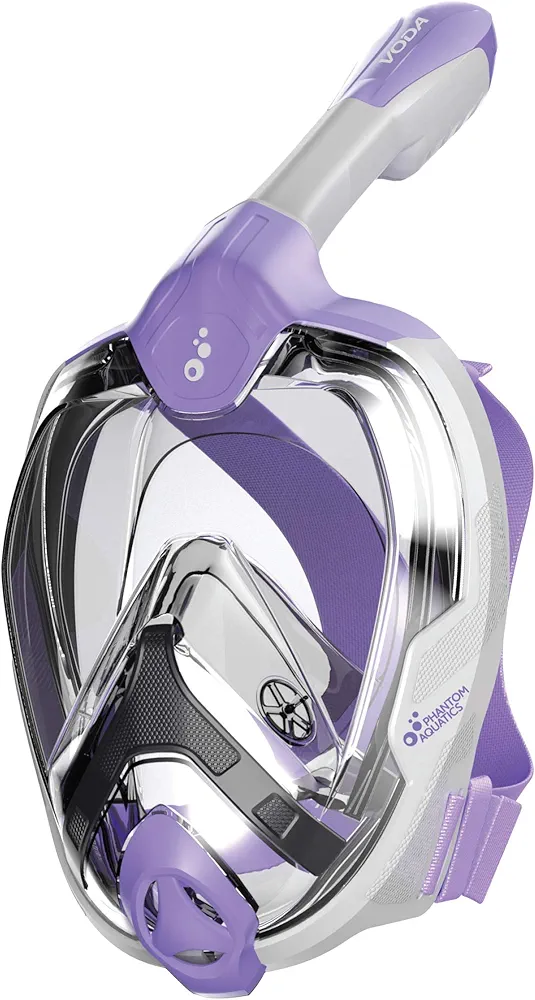 Phantom Aquatics Original Full Face Snorkel Mask- Advanced Safety Breathing System Allows More Fresh Air While Snorkeling -180 Panoramic Viewing Anti Fog Snorkeling Mask