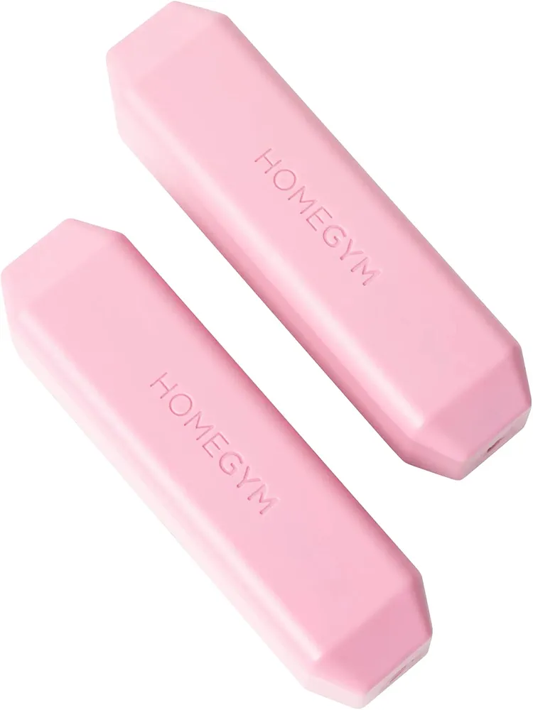 Home Gym Pink 3 lb Dumbbell Set for Women & Men, Set of 2 x 3lb Bars Designed for Walking, Strength Training, HIIT, Boxing & Aerobics - Dumbbell Weights for Working Out at Home