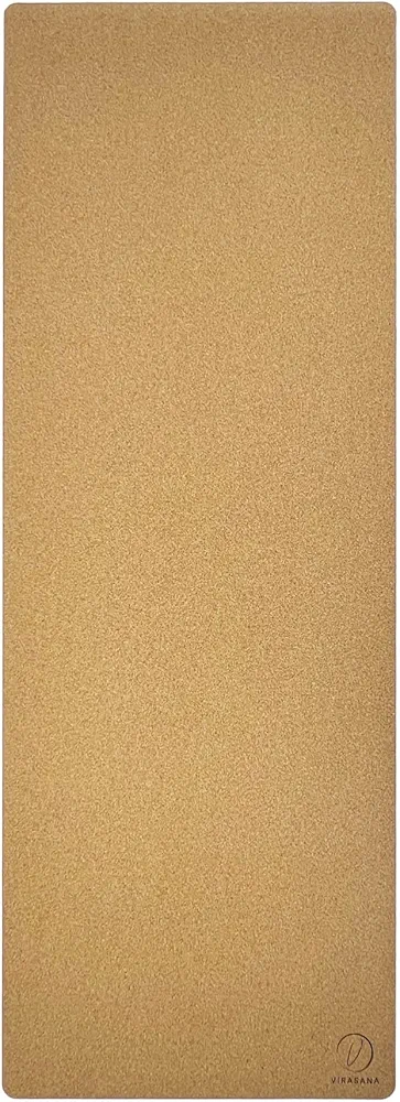 Eco-Friendly, Non-Toxic Cork Yoga Mat. Sweat Resistant, Non-Slip Flat Mat. Ideal for Hot Yoga, Bikram, Vinyasa, Power, Pilates, HIIT Workouts. (72" x 26" x 4mm)