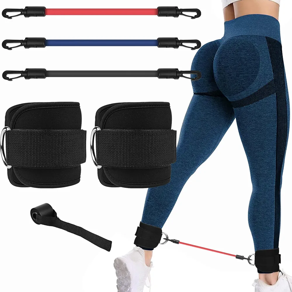 Resistance Bands for Working Out Women Booty Bands for Working Out Women, Ankle Resistance Bands with Cuffs for Working Out Kickbacks and Glutes & Hip Building