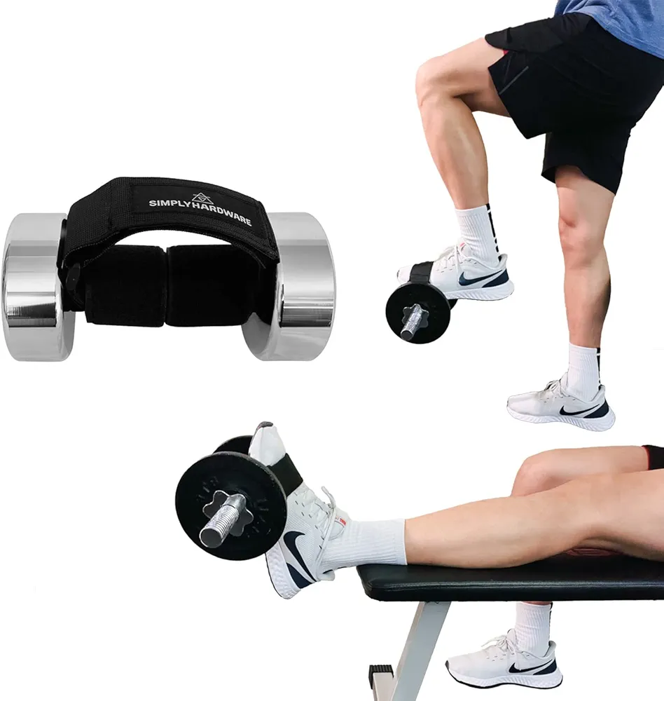 Tib Bar Foot Strap | Tibialis Trainer Strap | Adjustable Weight Dumbbell Foot Strap | Shin Splint Relief Shin Exercise | Strap only