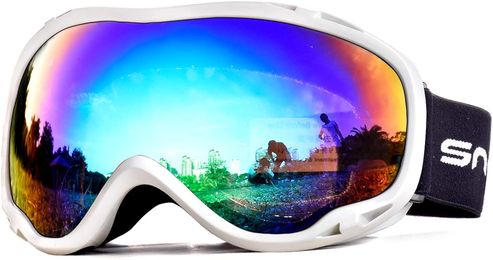 Ski Goggles Over Glasses-Ski Snowboard Snowmobile Goggles for Men Women Adult, Anti Fog 100% UV Protection